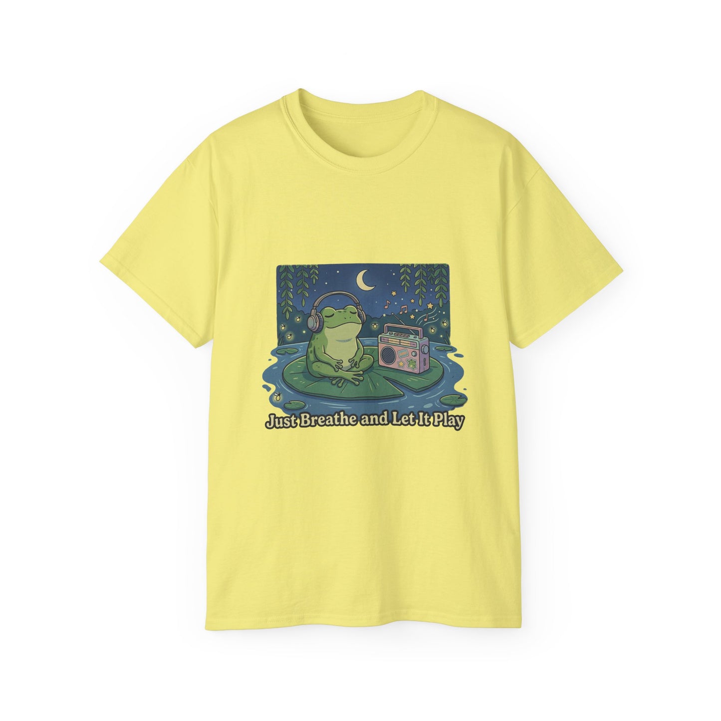 The frog is listening to music  T-shirt