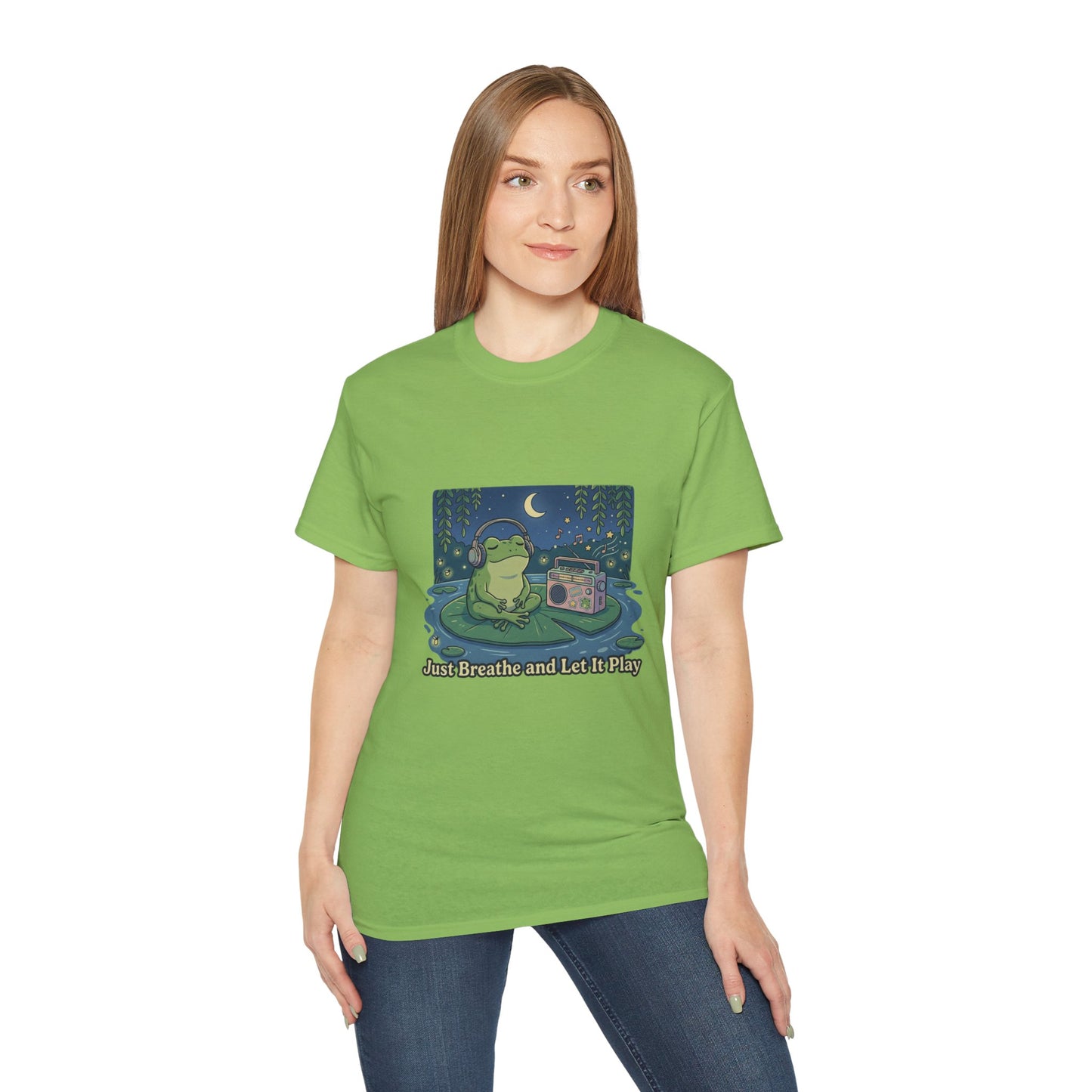 The frog is listening to music  T-shirt