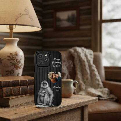 "Always shielded by her love" Personalized Clear Phone Case