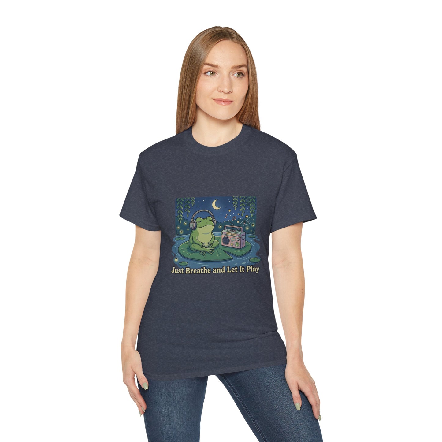 The frog is listening to music  T-shirt