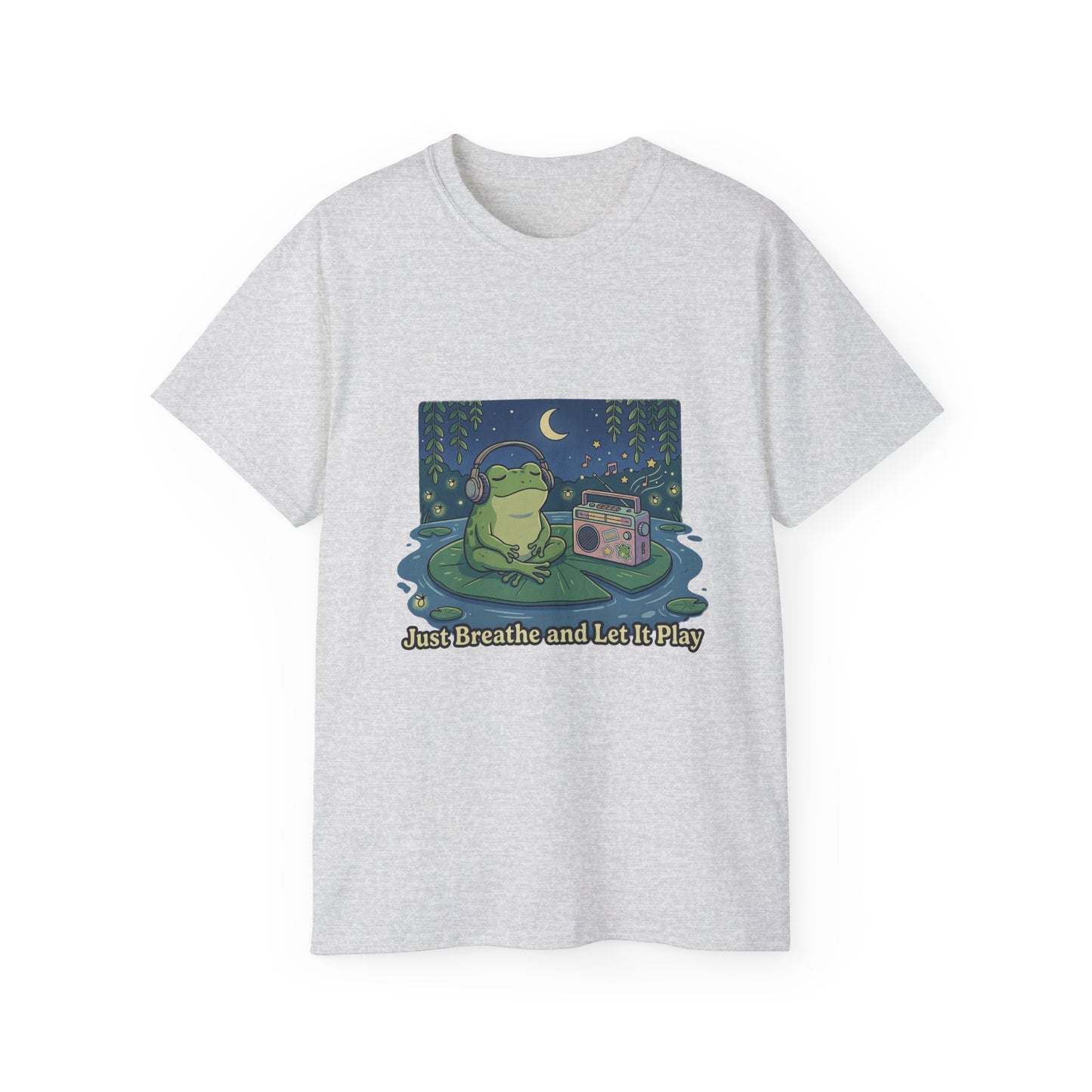 The frog is listening to music  T-shirt