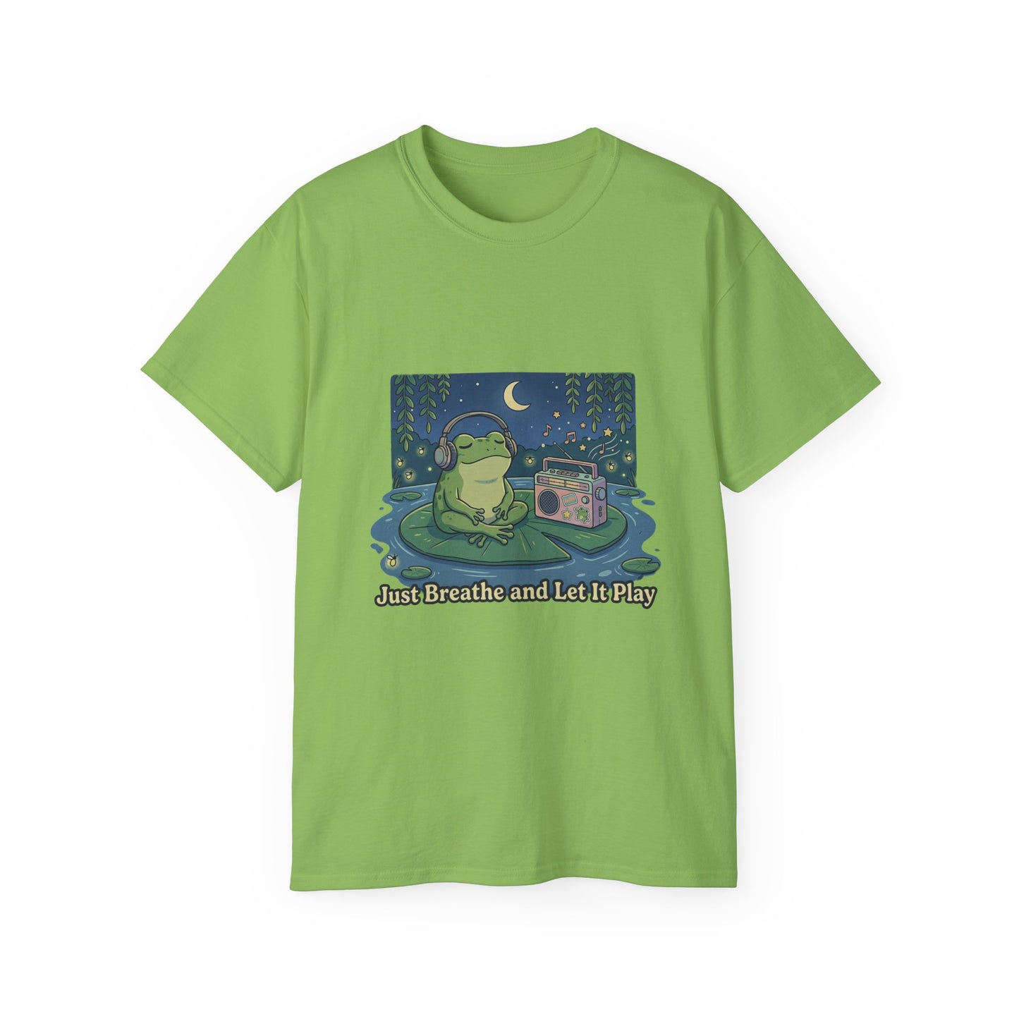 The frog is listening to music  T-shirt