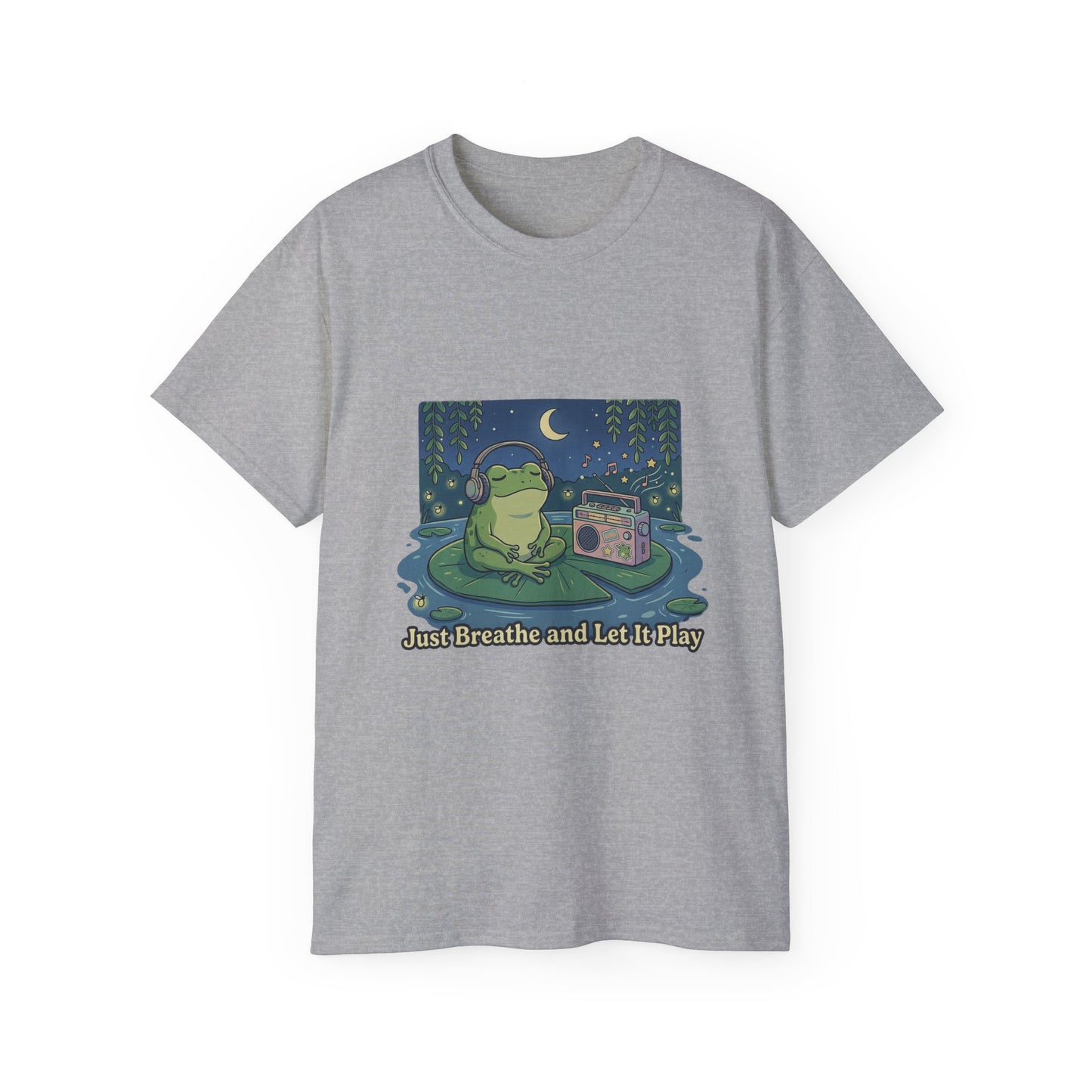 The frog is listening to music  T-shirt