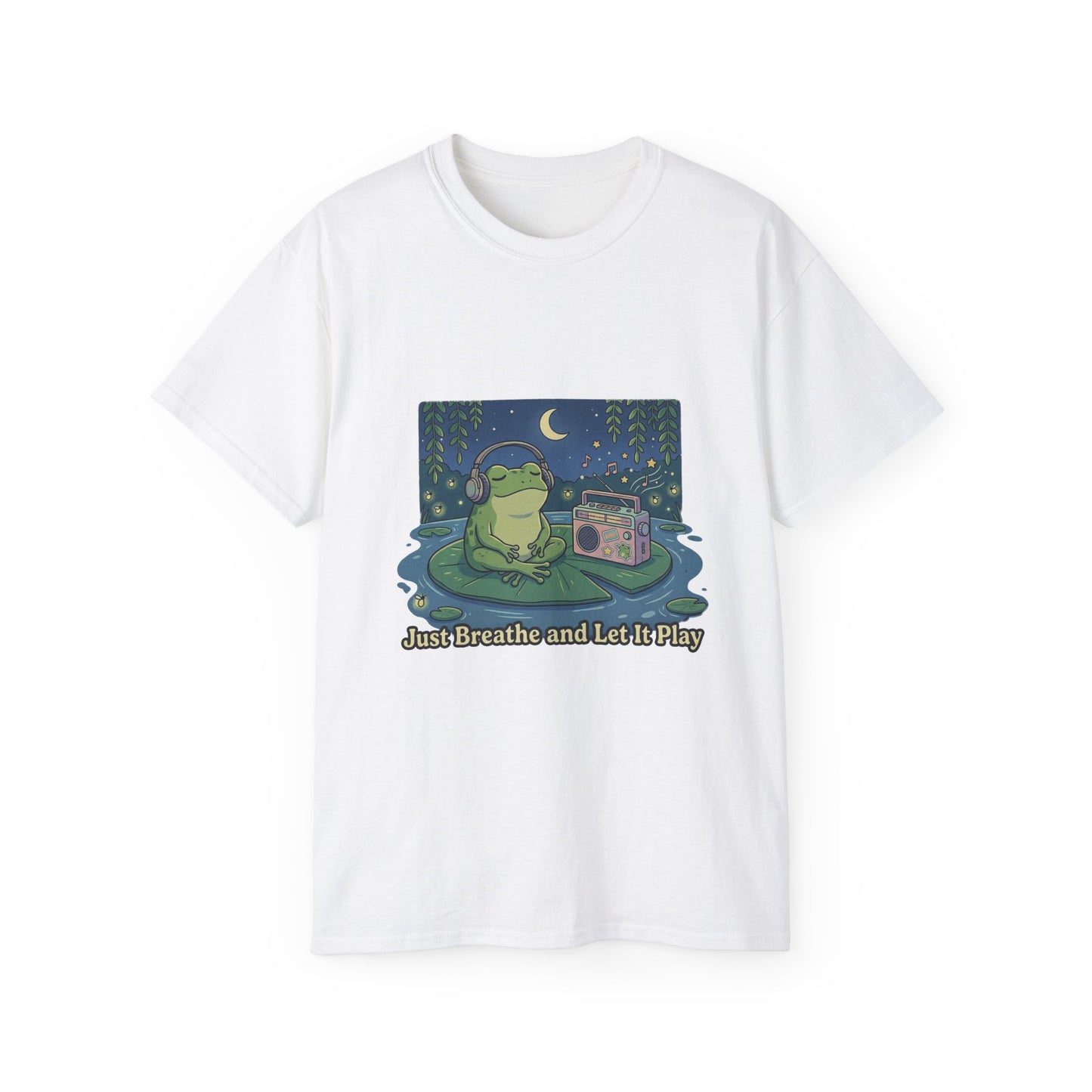The frog is listening to music  T-shirt