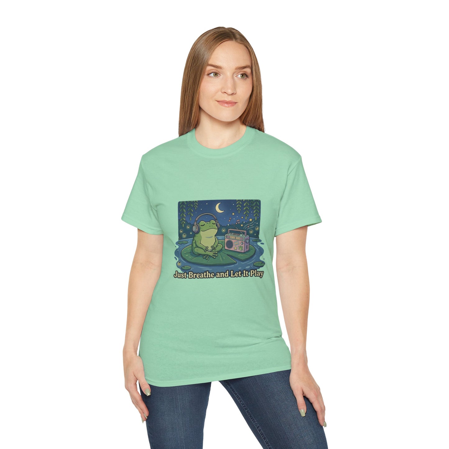 The frog is listening to music  T-shirt