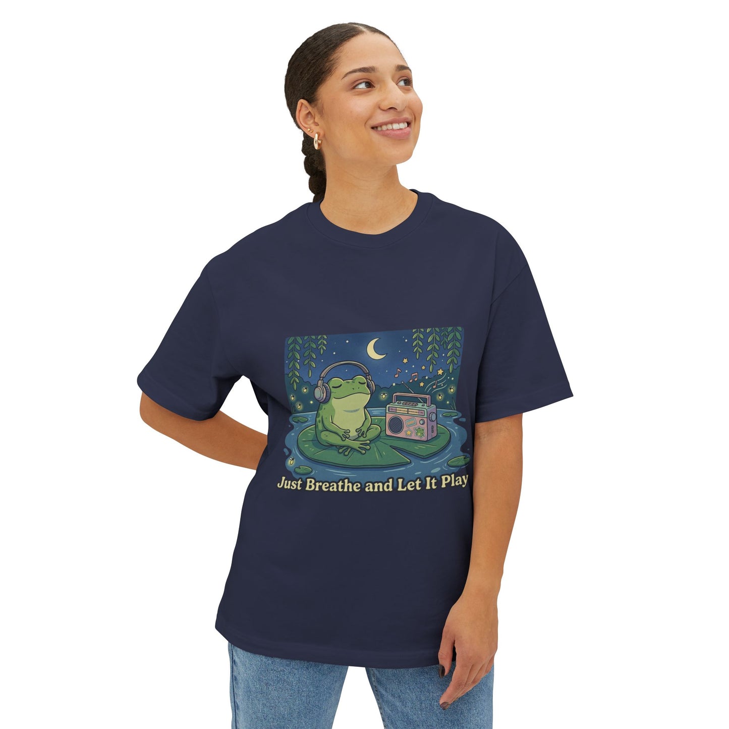 The frog is listening to music  T-shirt
