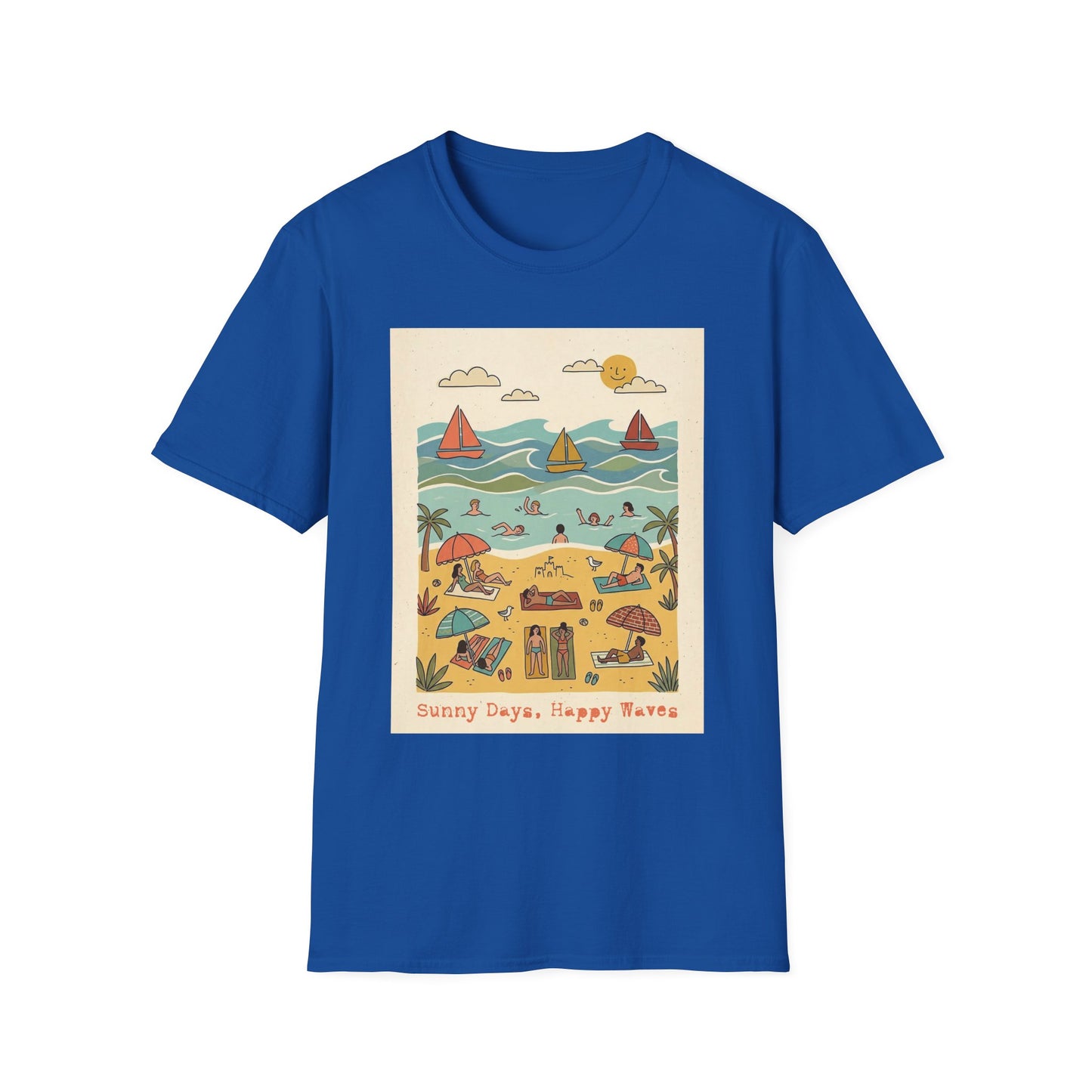 "Sunny days, happy waves" T-shirt