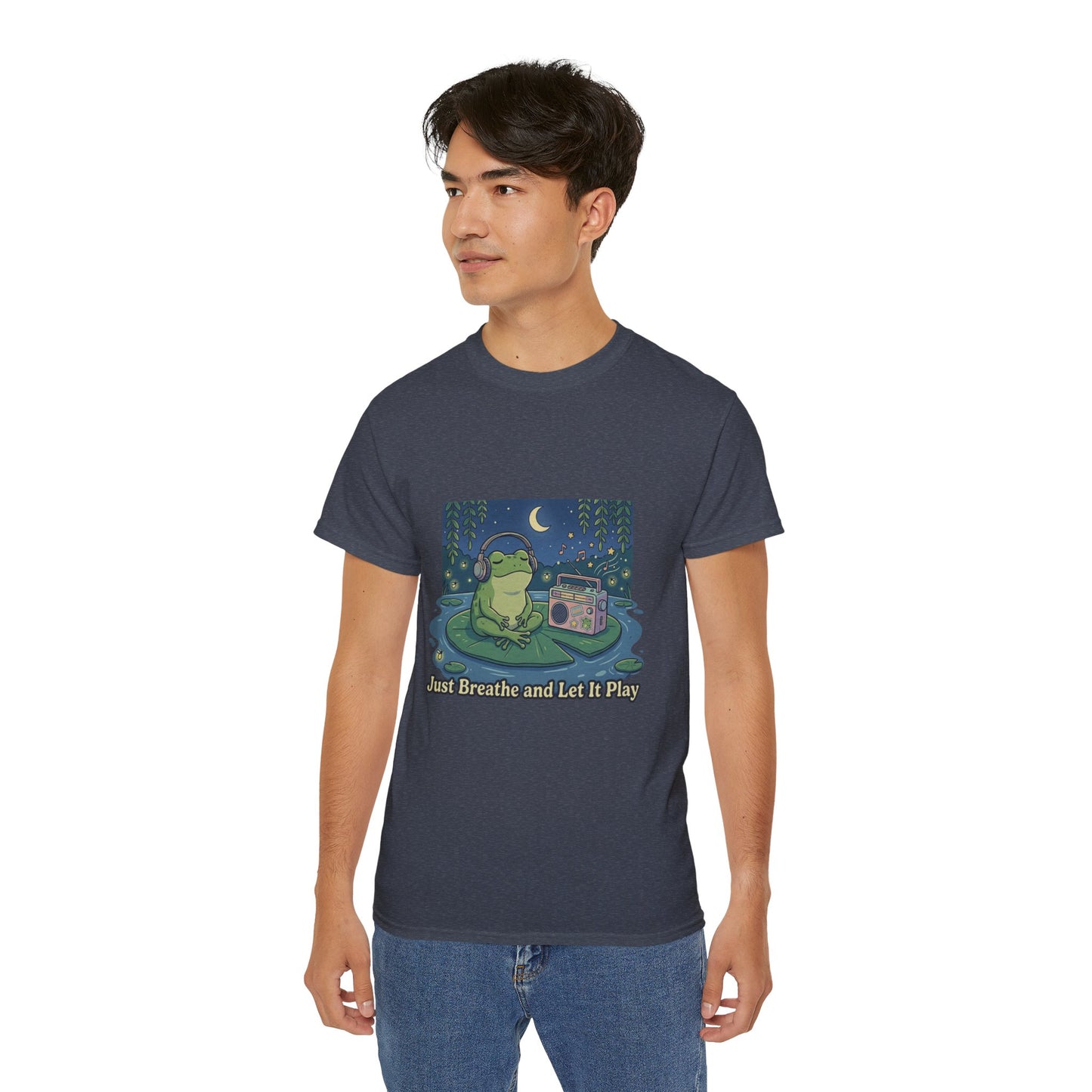 The frog is listening to music  T-shirt