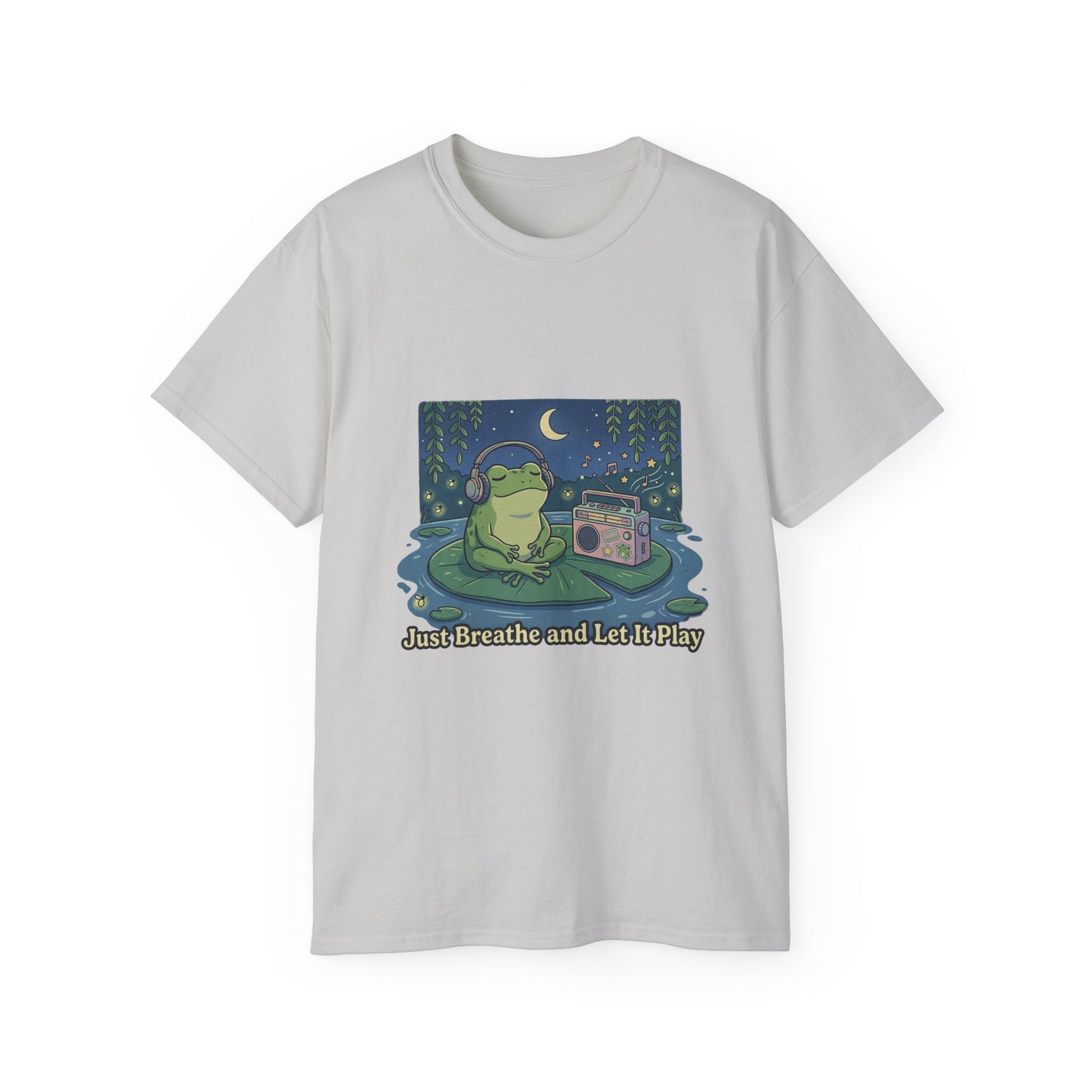 The frog is listening to music  T-shirt