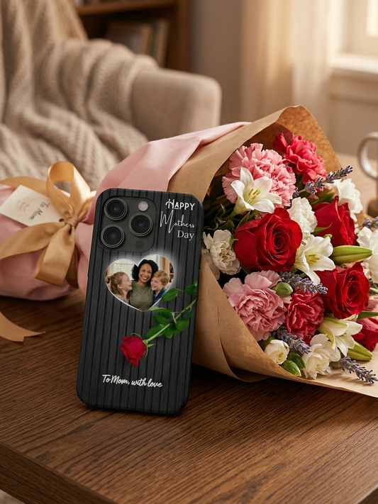 Happy Mother's Day (Black&White) - Personalized Tough Phone Cases