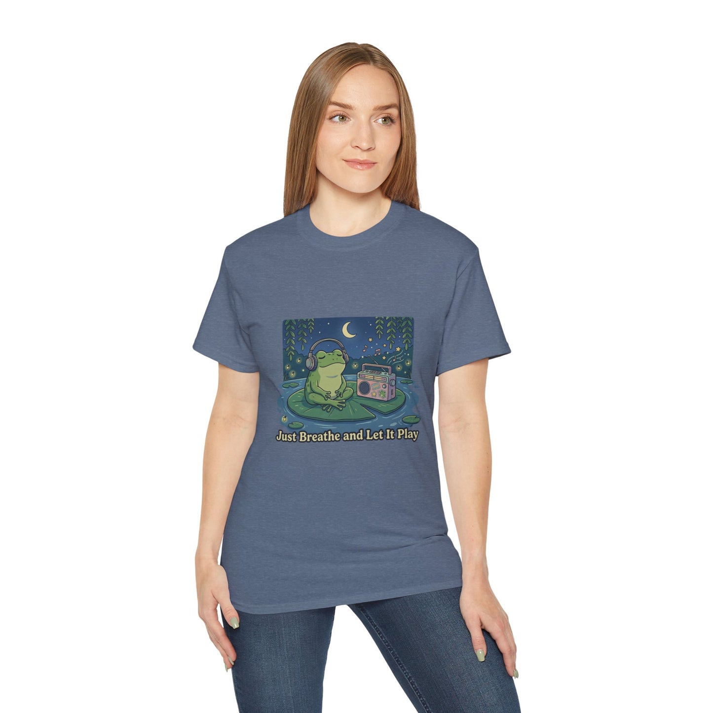 The frog is listening to music  T-shirt
