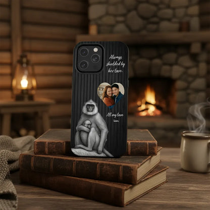 "Always shielded by her love" Personalized Clear Phone Case
