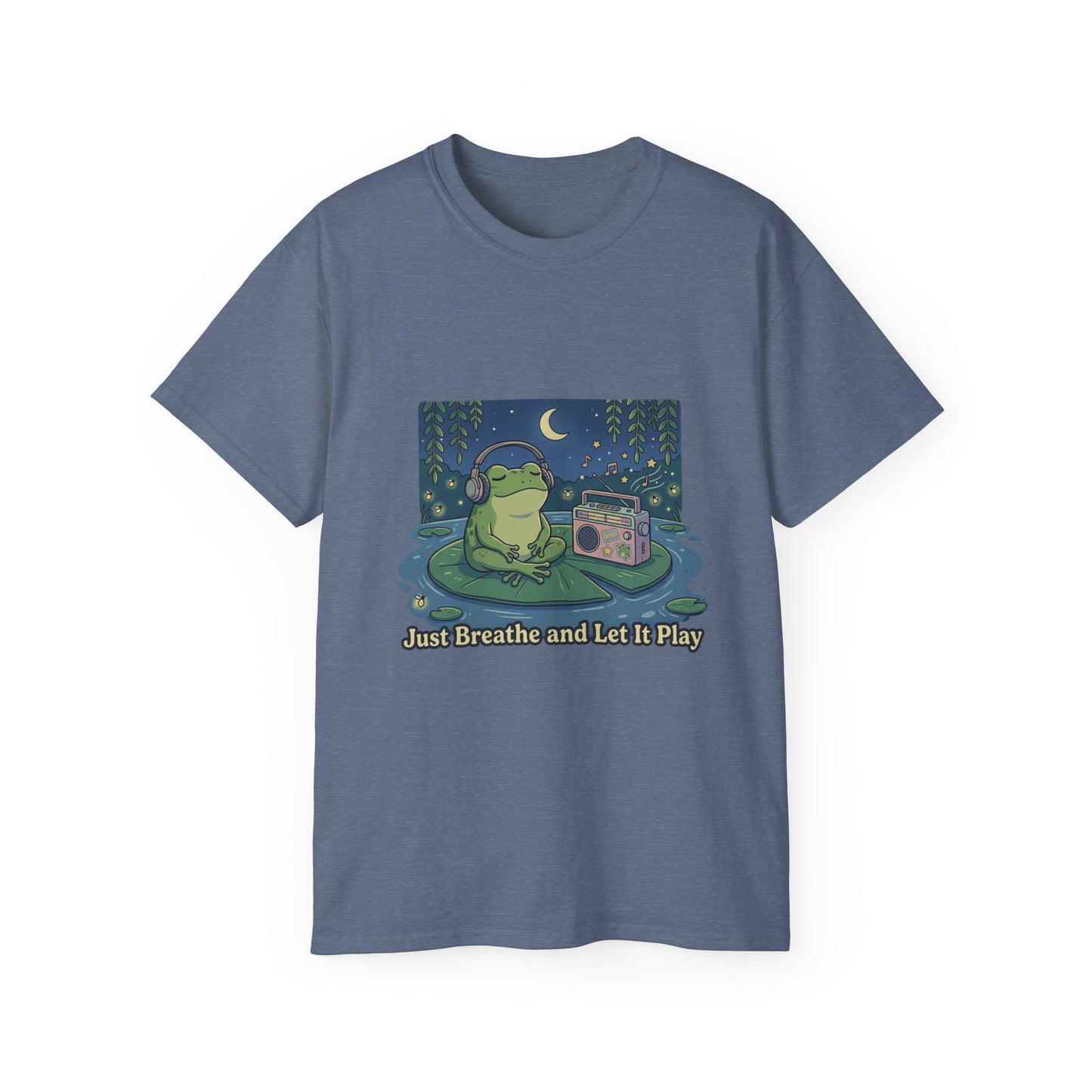 The frog is listening to music  T-shirt