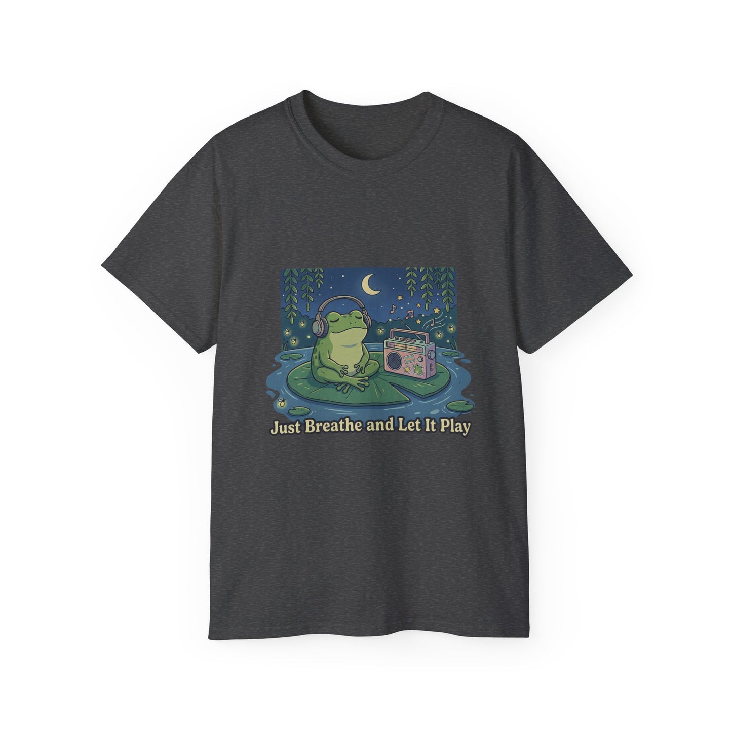The frog is listening to music  T-shirt