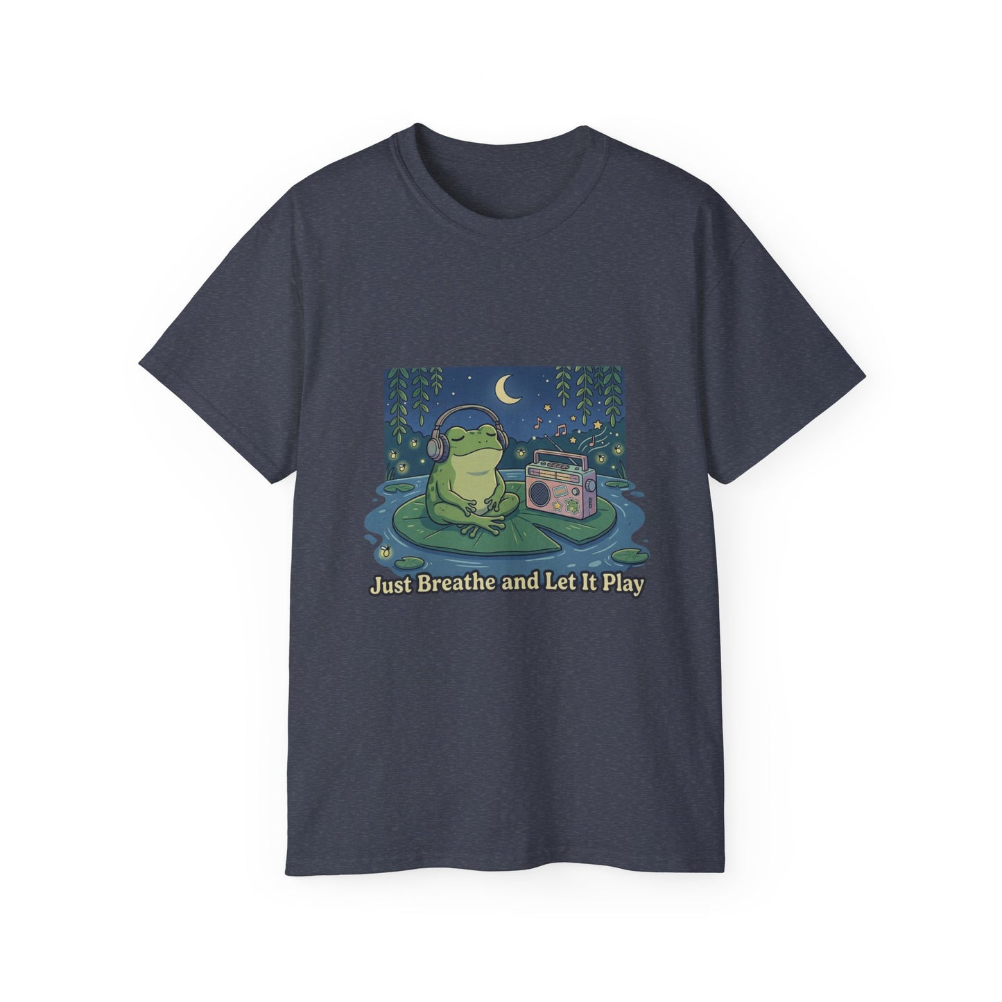 The frog is listening to music  T-shirt