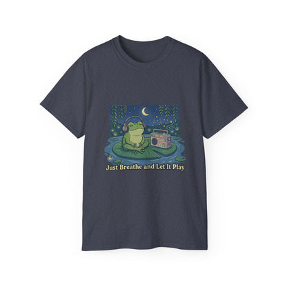 The frog is listening to music  T-shirt